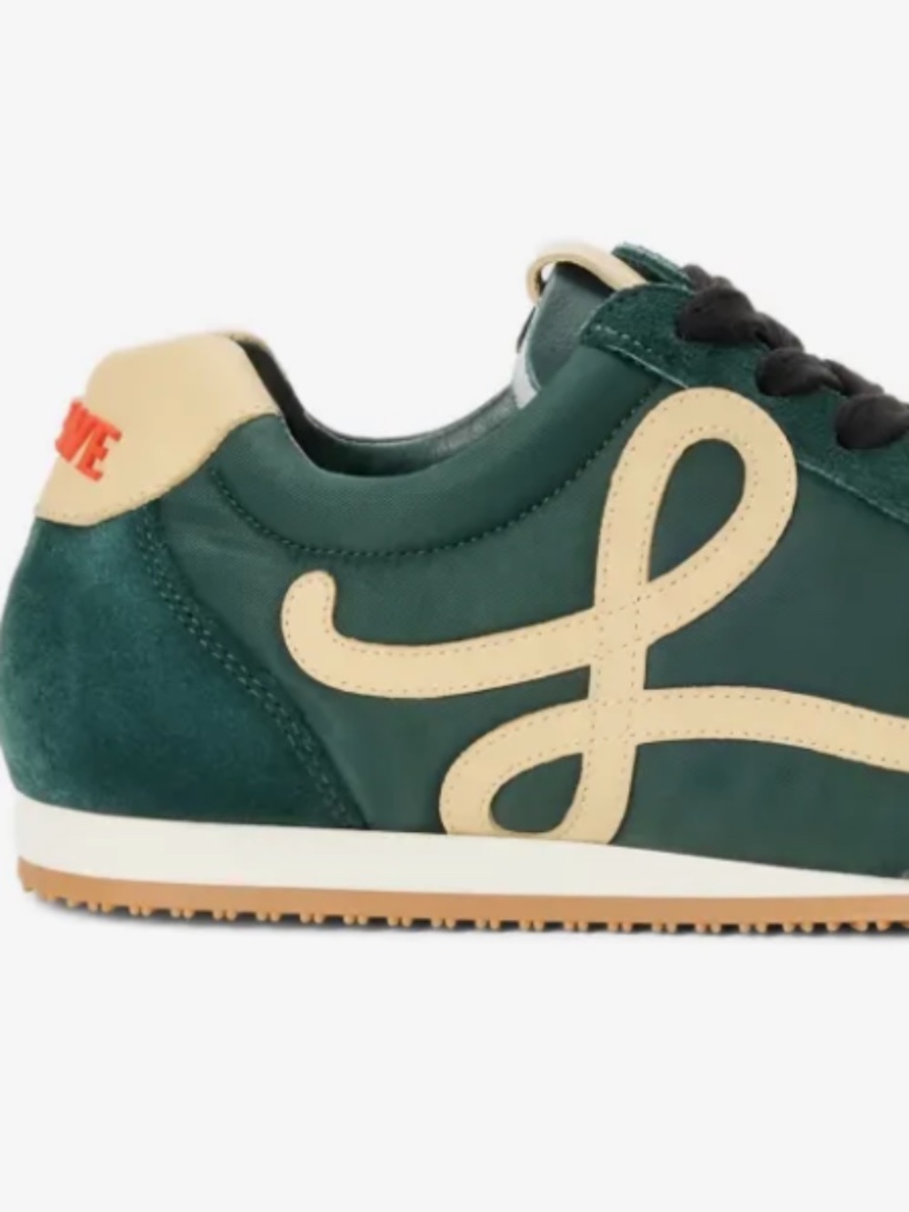 LOEWE Ballet Runner 2.0 Mixed Leather Sneakers Green Women's Brand New in box